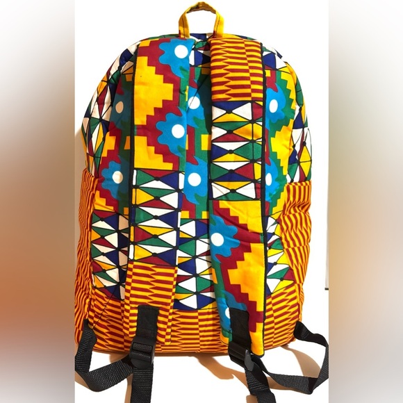 Handmade African ankara unisex  geometric  
Colorful backpack - Picture 3 of 4